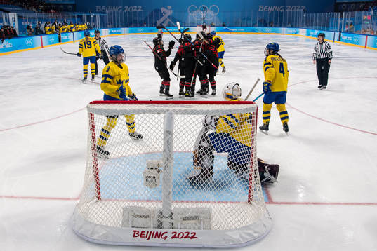 Players of Canada celebrating