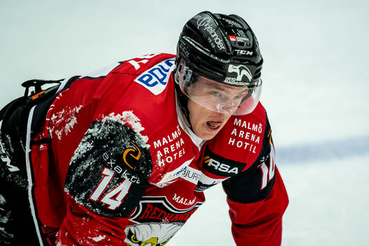 Malmö Redhawks Carl-Johan Lerby har ont