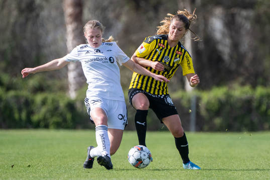 Mathilde Hauge Harviken of Rosenborg and Mille Gejl Jensen