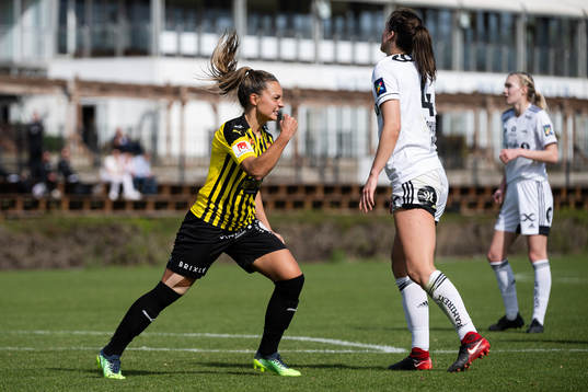 Johanna Rytting Kaneryd of Häcken celebrates the 3-1 goal