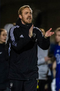 Jonas Eidevall, head coach of Arsenal