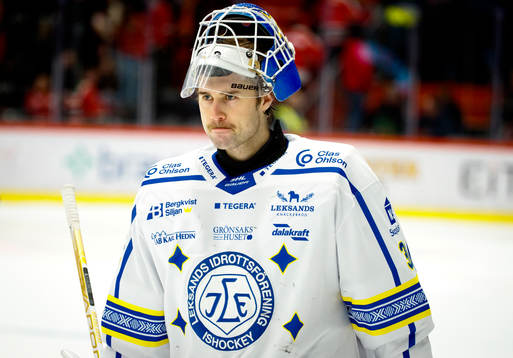 Leksands målvakt Kasimir Kaskisuo deppar