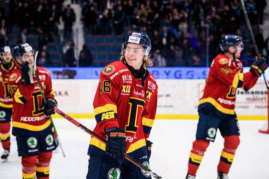 Djurgårdens Tim Söderlund jublar