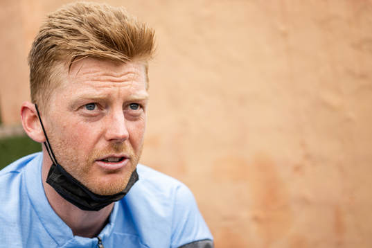 Anders Christiansen of Malmö FF talks with the media