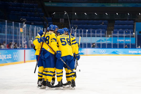 Lucas Wallmark of Sweden celebrates