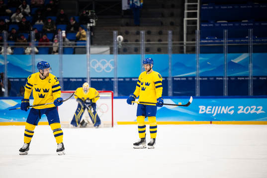 Anton Lander and Theodor Lennström of Sweden looks