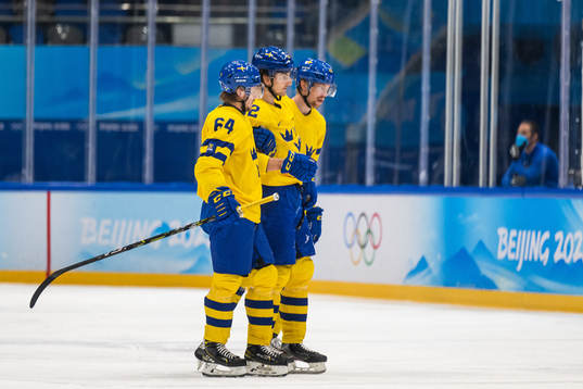 Jonathan Pudas and Joakim Nordström help Philip Holm (m)