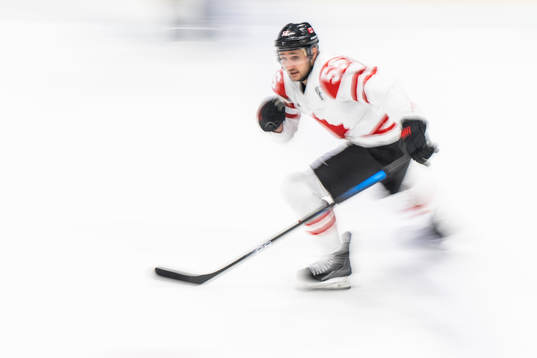 Maxim Noreau of Canada in an ice hockey preliminary round