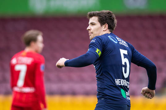 Helsingborgs Brandur Hendriksson Olsen jublar