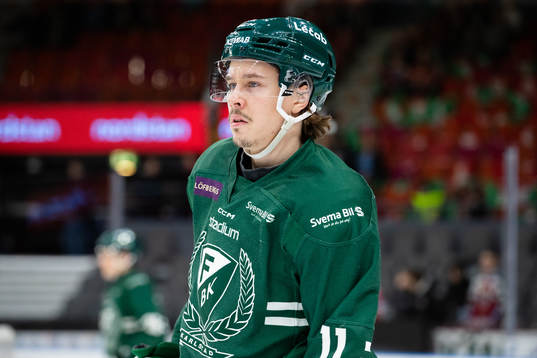 Färjestads Joakim Nygård innan ishockeymatchen i SHL