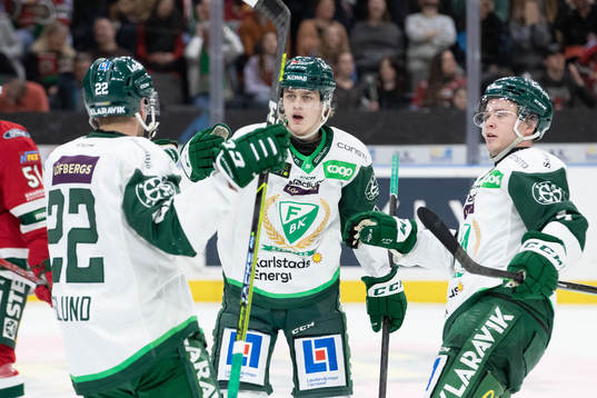 Färjestads Per Åslund jublar
