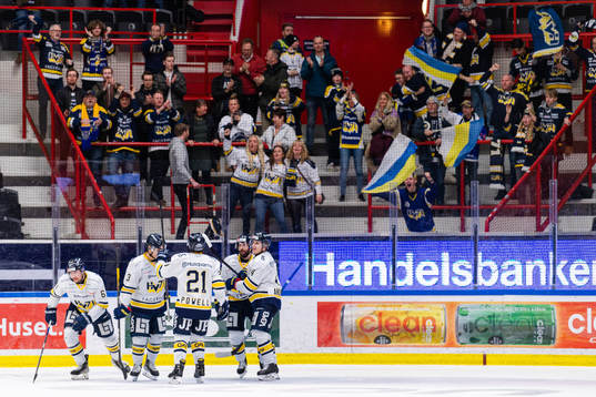 s spelare och supportrar jublar