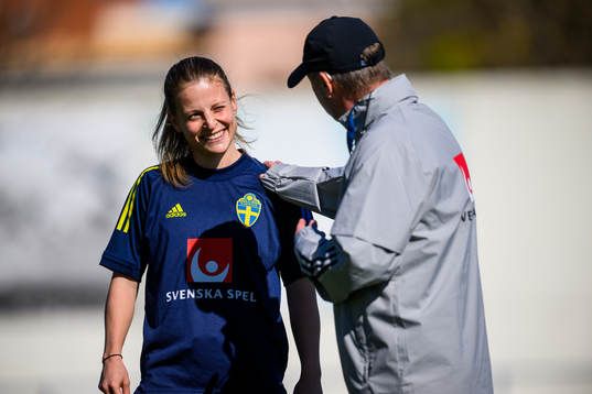 Anna Anvegård and Peter Gerhardsson, head coach