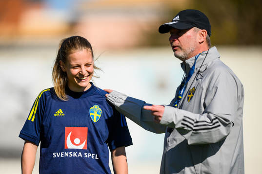 Anna Anvegård and Peter Gerhardsson, head coach