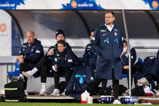 Martin Sjögren, head coach of Norway,during the Algarve