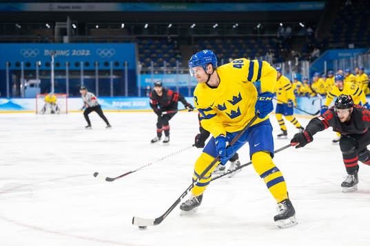 Carl Klingberg of Sweden in the men’s ice hockey