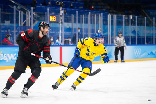 Daniel Winnik of Canada and Pontus Holmberg of Sweden in