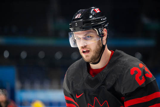 Tyler Wotherspoon of Canada in the men’s ice hockey