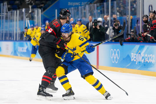 Tyler Wotherspoon of Canada and Linus Johansson of Sweden