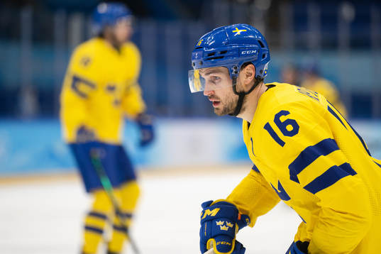 Marcus Krüger of Sweden in the men’s ice hockey