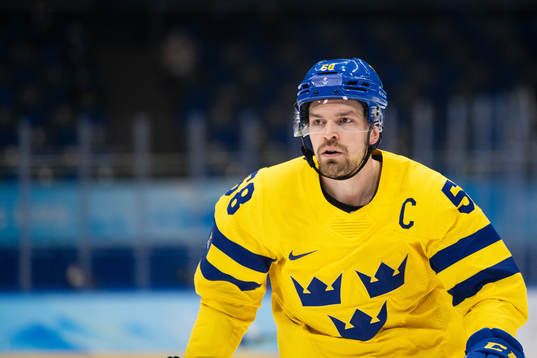 Anton Lander of Sweden in the men’s ice hockey