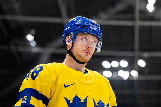 Carl Klingberg of Sweden in the men’s ice hockey