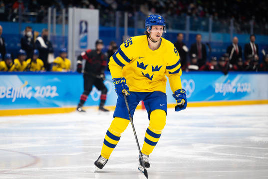 Jacob de la Rose of Sweden in the men’s ice hockey