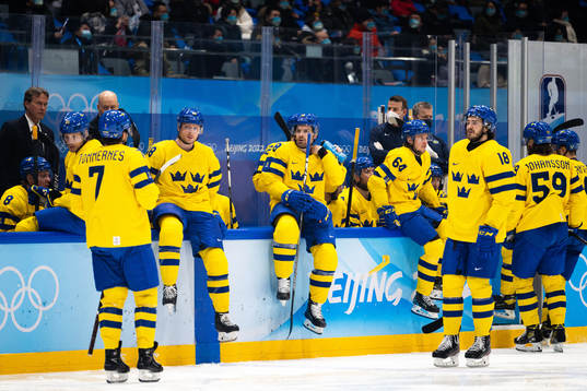 Anton Lander of Sweden in the men’s ice hockey