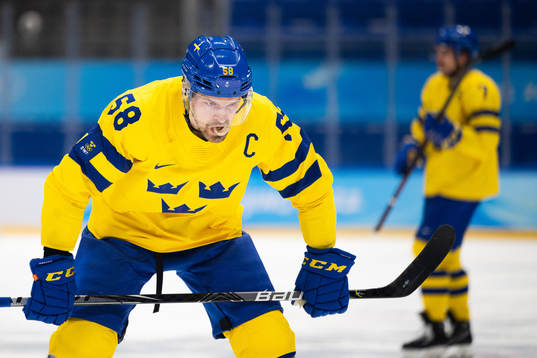 Anton Lander of Sweden in the men’s ice hockey