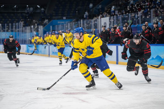 Carl Klingberg of Sweden in the men’s ice hockey