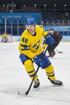 Carl Klingberg of Sweden in the men’s ice hockey