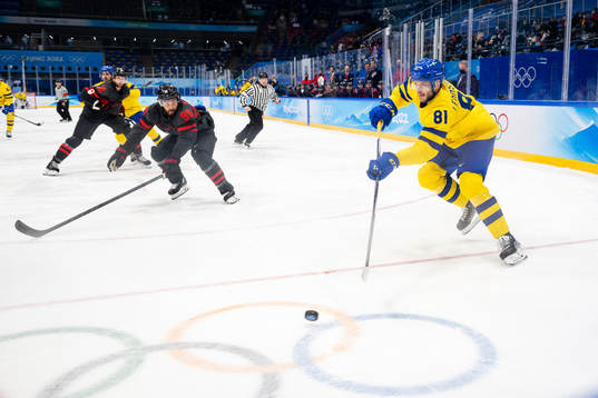 Theodor Lennström of Sweden in the men’s ice hockey