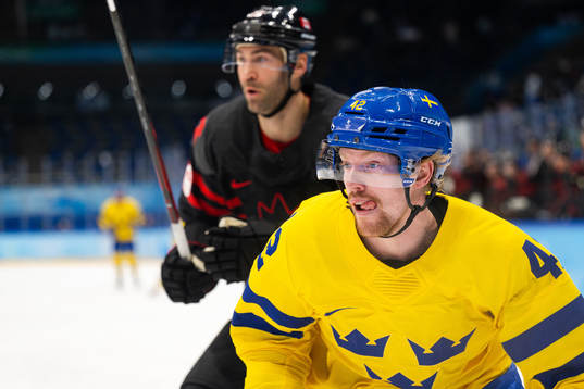 Joakim Nordström of Sweden in the men’s ice hockey