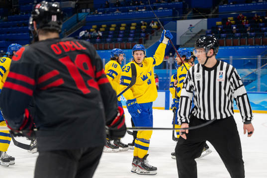 Lucas Wallmark of Sweden celebrates