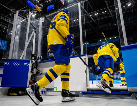 Jacob de la Rose and Dennis Everberg of Sweden in the