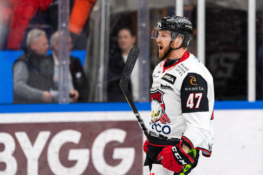 Malmö Redhawks Joakim Ryan jublar