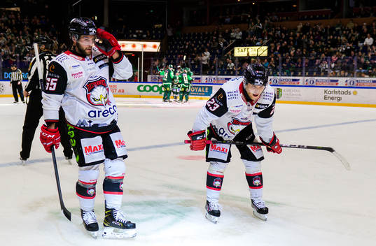Malmö Redhawks Alexander Molldén och Christoffer Forsberg