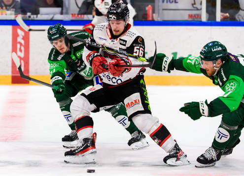 Färjestads Carl Jakobsson, Malmö Redhawks Anton Olsson