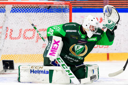 Färjestads målvakt Dennis Hildeby