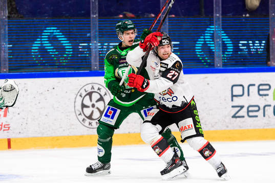 Färjestads Albert Johansson och Malmö Redhawks Ponthus