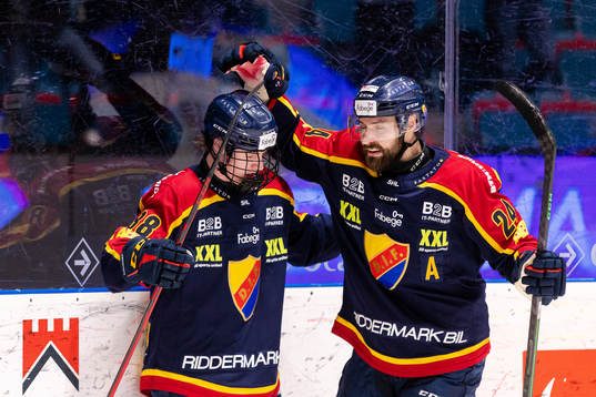 Djurgårdens Jonathan Lekkerimäki och Ludvig Rensfeldt