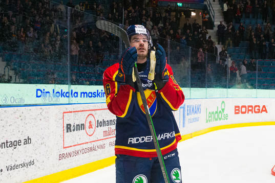 Djurgårdens Eric Gelinas jublar