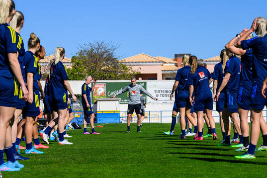 Pontus Ekblom, physio gives instructions