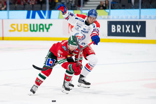 Frölundas Ryan Lasch och Oskarshamns Kim Rosdahl