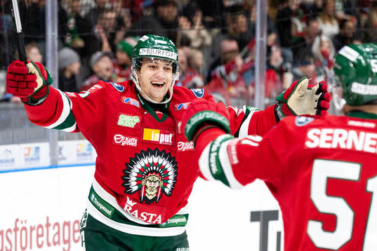 Frölundas Linus Nässén jublar