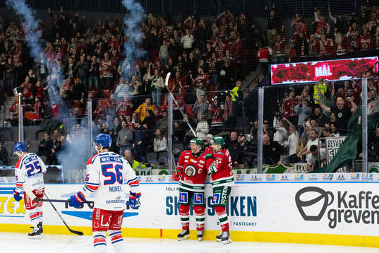 Frölundas Joel Lundqvist jublar