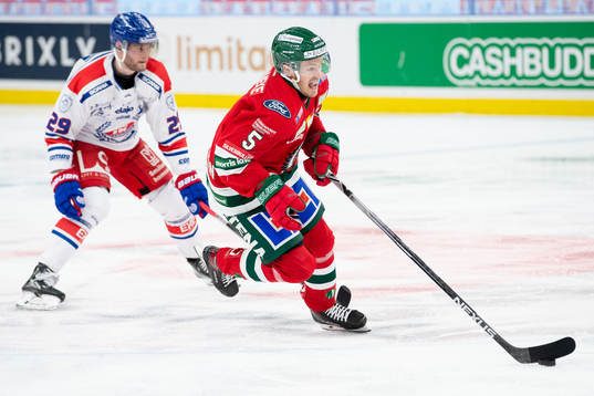 Frölundas Filip Johansson före Oskarshamns Kim Rosdahl