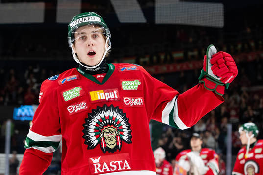 Frölundas Ludwig Persson jublar