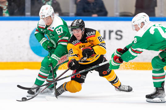 Rögles Leon Bristedt och Luleås Joonas Rask