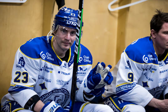Leksands Mikael Ruohomaa innan ishockeymatchen i SHL mellan